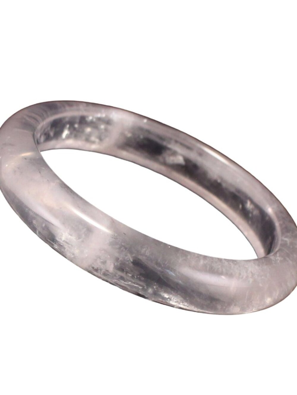 Natural Rose Quartz Bangle 54.59g 62.5mm ID Mozambique Pink Gemstone Certified